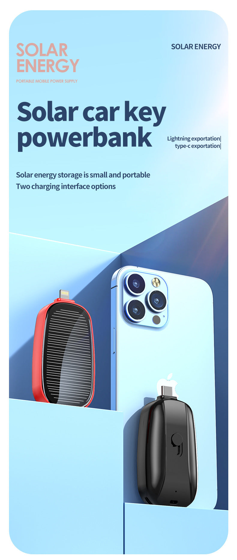 Mini Emergency Solar Charging Unit Portable Wireless Power Supply